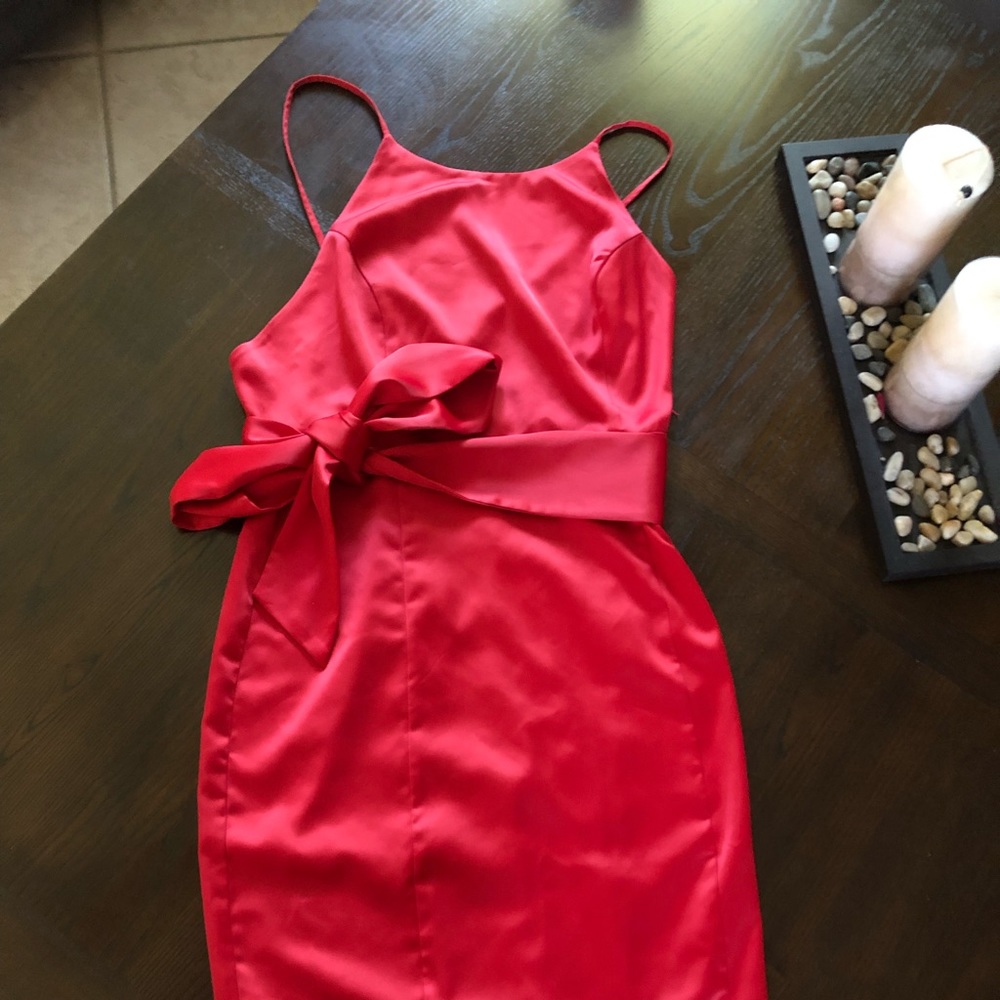 ❤️HP❤️Sexy red dress midi size 8 womens - Picture 4 of 8